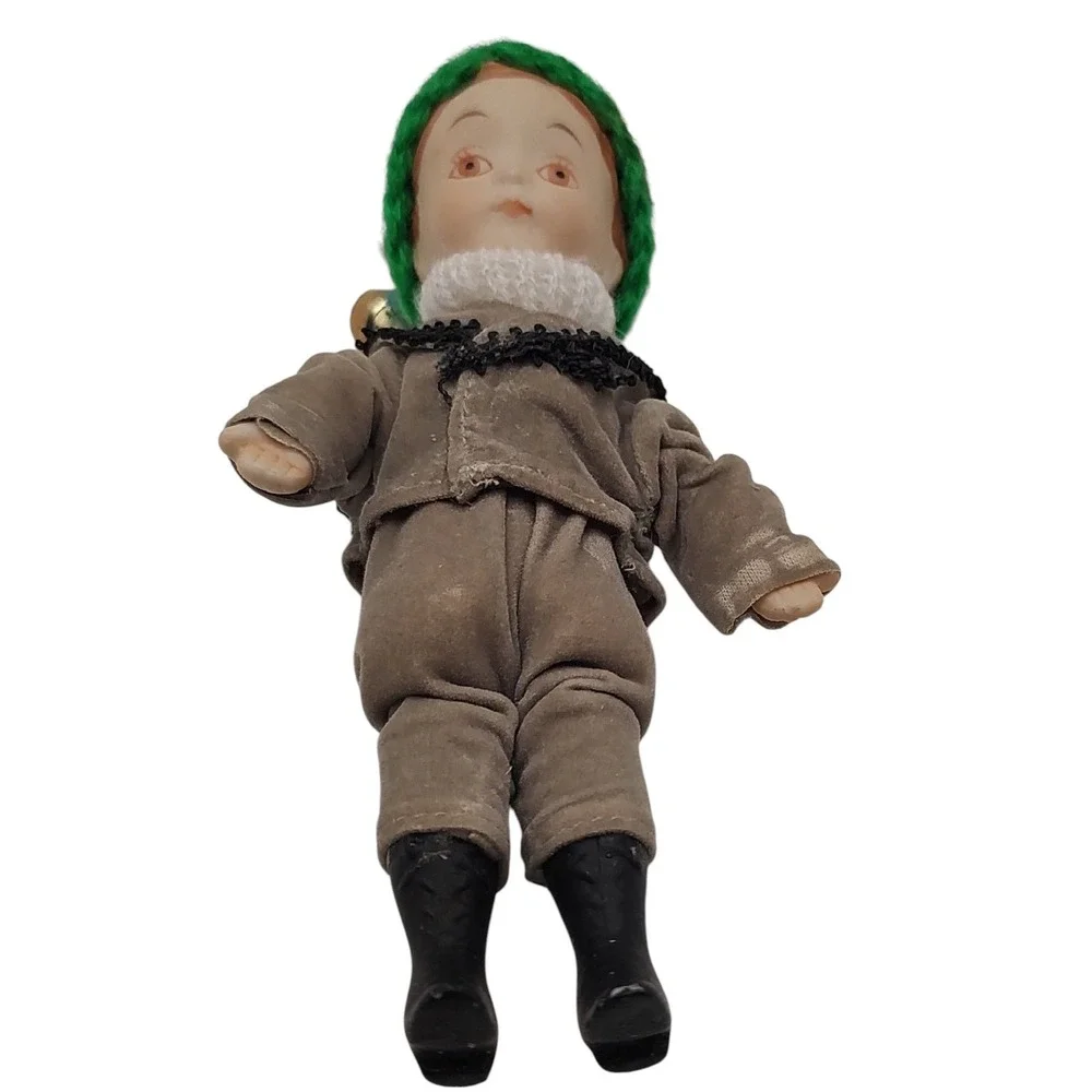 Kurt S Alder Vintage‎ Ornament 1983 Little Boy Outfit Crocheted Hat Six Inches